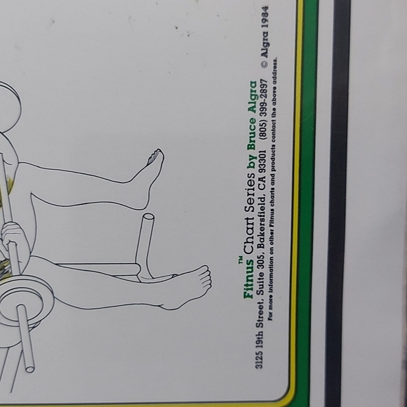 1984 Vintage Bruce Algra Arm Workout Fitness Chart Series 16" x 11". - Picture 2 of 5